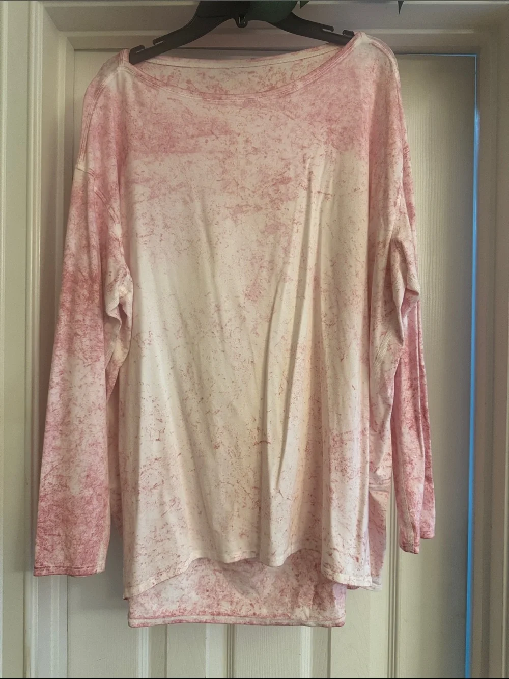 Lululemon Women’s Back in Action Pink Wash Long Sleeve Top